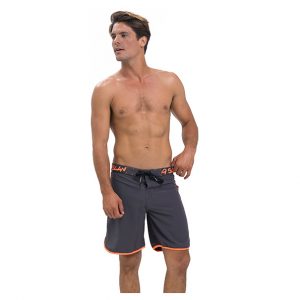 Men Boardshort Plain Strech Anthracite Orange
