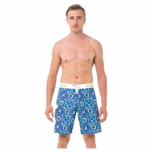 Men Boardshort Long Length Trippy Mushroom