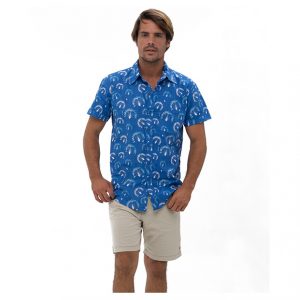 Men T-shirt S/S Cotton Jude Travellers Palm