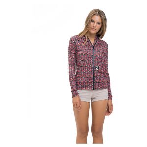 Women Cali Hooded Microfiber Flower Skull