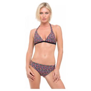 Women Swimwear High Mini Short Flower Skull