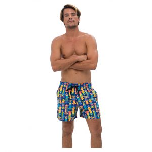 Men Boardshort Elastic Waist Longboard