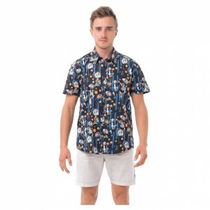 Men Shirt S/S Cotton Jude Flamenco