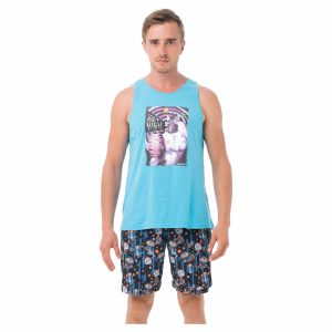 Men Singlet Cotton Space Cowboy BL