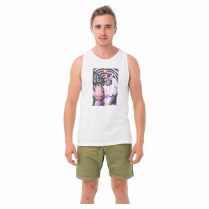 Men Singlet Cotton Space Cowboy WH
