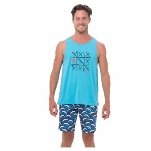 Men Singlet Cotton Tic Tac Slam
