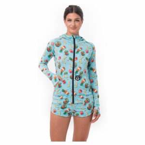 Women Cali Hooded Microfiber Tropical Harvest