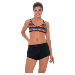 Women Cotton Lounge Short Sunset Palm