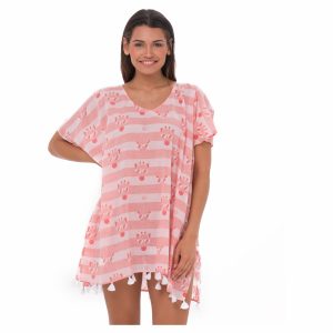 Women Kaftan Cotton Giraffe Srtipes