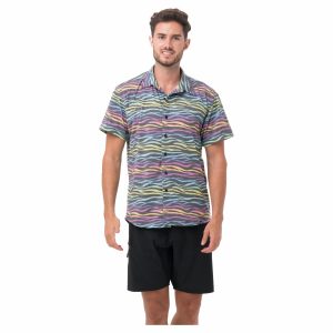 Men Shirt Rash Jamie Zebra Neon