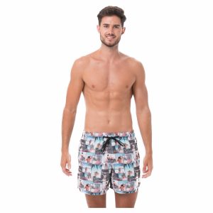Men Boardshort Elastic Waist Under The Palm