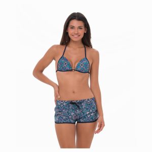 Women Boardshort Elastic Waist Pastel Mandala