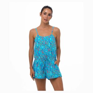 Women Playsuit Avril Surfboard Blue