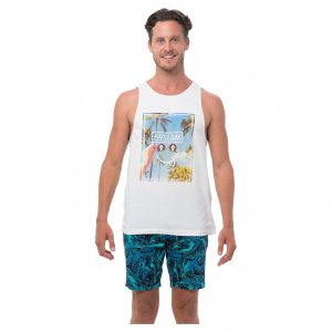 Men Singlet Cotton Smirking Sky WH