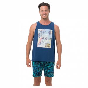Men Singlet Cotton Smirking Sky NV