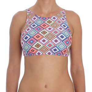 Women Swimwear Surf Crop Bra Embroidery