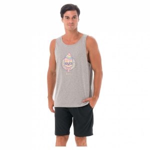 Men Singlet Cotton Scream Candy