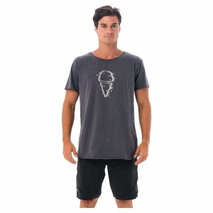 Men Tee Boxy Stone Glitch Trip