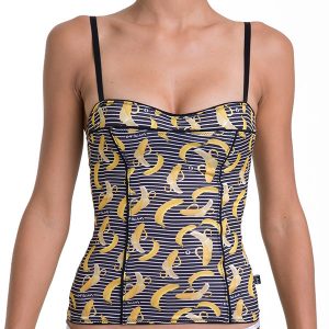 Women Singlet Padded Cup Microfiber Banana