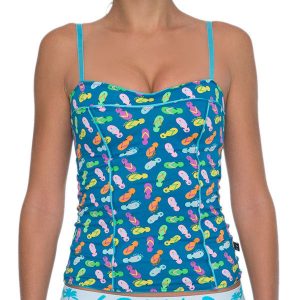 Women Singlet Padded Cup Microfiber Sandals