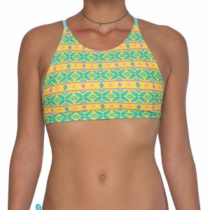 Women Swimwear Surf Crop Bra Batik