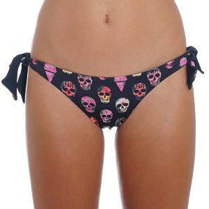 Women Swimwear Reversible Hibiscus Scull Black